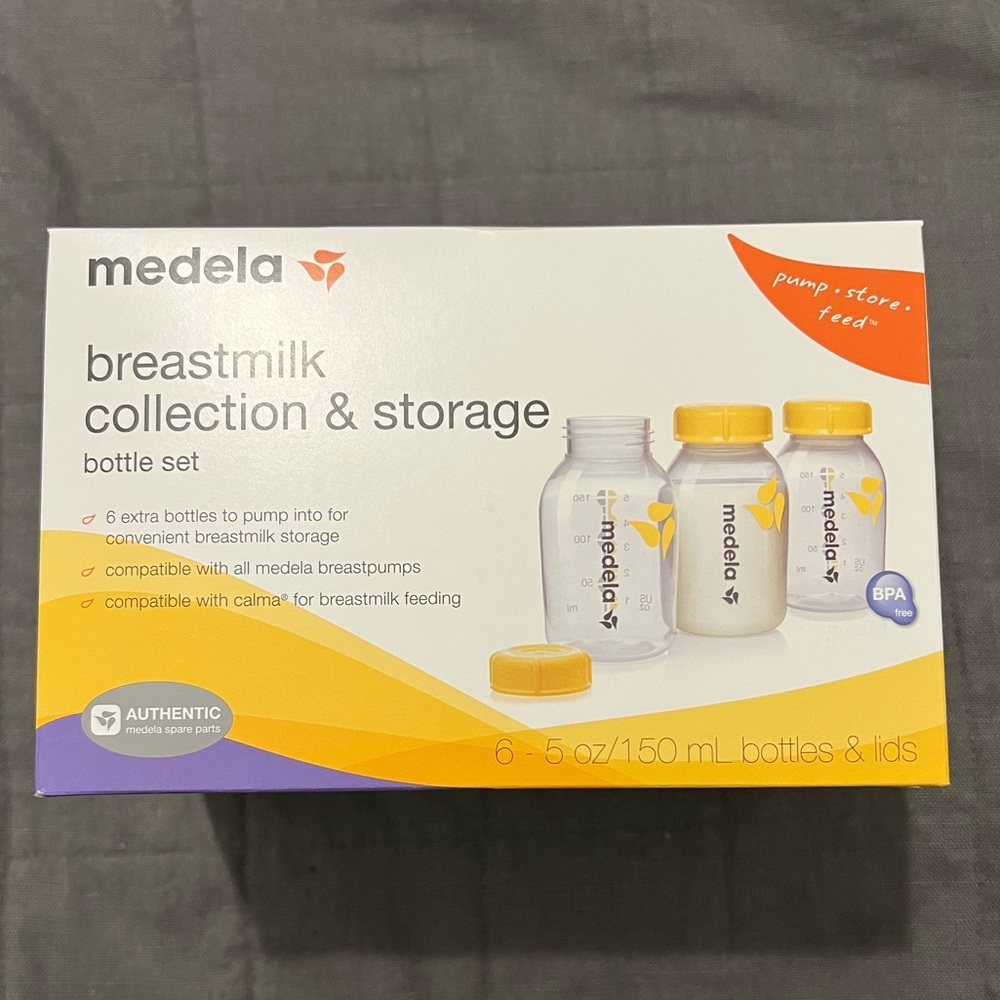 COPY - Box of 6 5oz Medela Breastmilk Storage/Collection Bottles